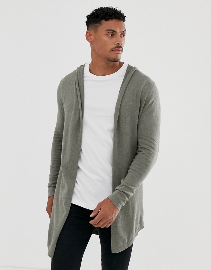 long hooded sweater mens
