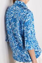 Thumbnail for your product : Valentino Pussy-bow Printed Silk-twill Blouse - Blue