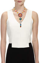 Thumbnail for your product : Dannijo Peony Floral Statement Y-Drop Necklace