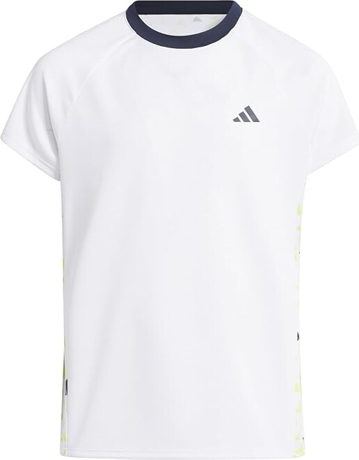 adidas Golf Kids Graphic Performance Polo Shirt (Little Kids/Big Kids) Girl's Clothing White : SM (8 Big Kids), Polyester
