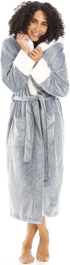 ASDA Disney Minnie Mouse Leopard Print Faux Fur Trim Dressing Gown