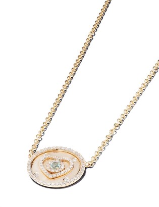 Kiki McDonough 18kt yellow gold Jemima blue topaz and diamond necklace