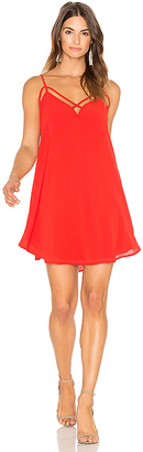 Bishop + Young Front Cross Strap Dress in Red