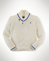 Thumbnail for your product : Ralph Lauren Cotton Shawl-Collar Sweater