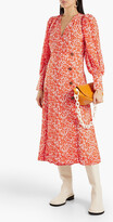 Thumbnail for your product : Ganni Printed crepe midi dress