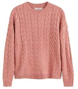 MANGO Cable-knit sweater