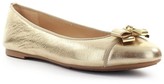 Thumbnail for your product : Michael Kors Alice Gold Ballet Flat Shoe