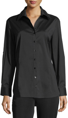 Misook Long-Sleeve Button-Front Shirt