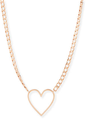 Jennifer Zeuner Jewelry 18k Yolo Heart Necklace