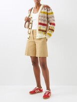 Thumbnail for your product : Wales Bonner Orchestra Striped Wool-blend Cardigan - Cream Multi