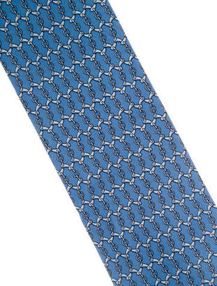 Hermes Printed Silk Tie