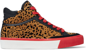 Rag & Bone Army High Leopard-print Suede High-top Sneakers