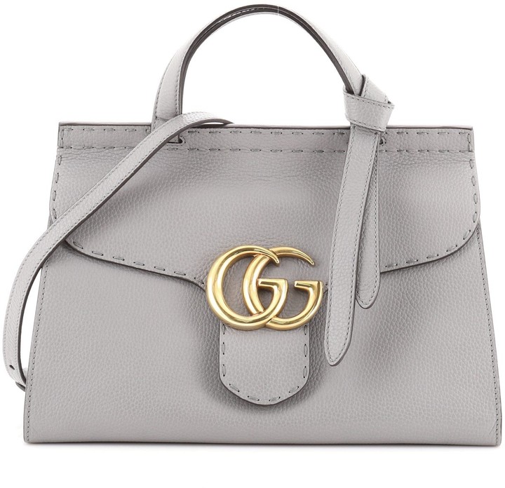 Gucci GG Marmont Top Handle Bag Leather Small ShopStyle