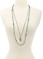 Thumbnail for your product : Charlotte Russe Layered Chain & Beaded Necklace