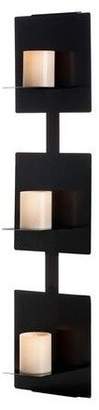 3-Candle Grid Wall Sconce, Silver