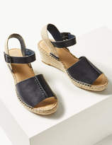 Thumbnail for your product : M&S CollectionMarks and Spencer Leather Wedge Heel Espadrilles