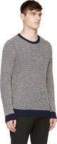 Thumbnail for your product : A.P.C. Navy & White Knit Alpaca Sweater