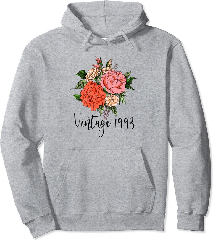 OMG Its My Birthday Happy Birthday Shirts 31st Birthday Women Vintage 1993 Cute Rose Carnation Flower Pullover Hoodie