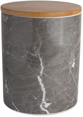 Design Imports 3-Piece Marble Ceramic & Wood Canister Set