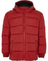 Thumbnail for your product : River Island Boys red puffer coat