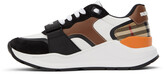 Thumbnail for your product : Burberry White & Black Vintage Check Ramsey Low Sneakers