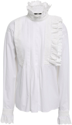McQ Broderie Anglaise-trimmed Cotton Blouse