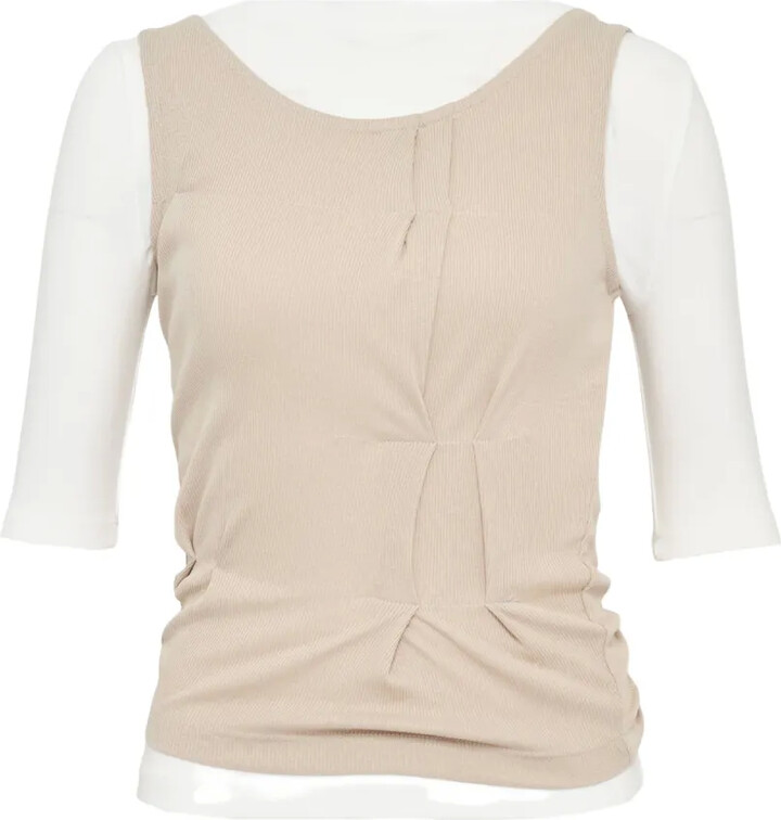 Hache folded layered T-shirt