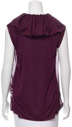 Lanvin Ruffle-Accented Sleeveless Top