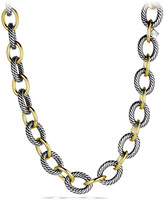 Thumbnail for your product : David Yurman XL Sterling Silver & 18K Gold Link Necklace, 17"