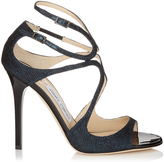 Thumbnail for your product : Jimmy Choo Lang Ink Lamé Glitter Strappy Sandals
