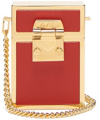 Mark Cross Nicole Leather And Gold-plated Cross-body Bag - Red