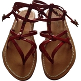 Thumbnail for your product : K. Jacques Burgundy Patent leather Sandals