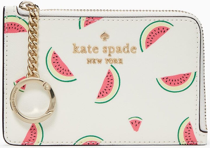 Kate Spade Staci Watermelon Party Medium L-Zip Card Holder - ShopStyle