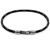 Thumbnail for your product : Anchor & Crew Black Talbot Silver & Rope Bracelet