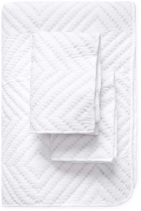 Melange Home Diamond Square Stitch Cotton Quilt Set