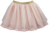 Thumbnail for your product : Billieblush Scalloped Tulle Skirt w/ Metallic Waist, Light Pink, Size 12-18 Months