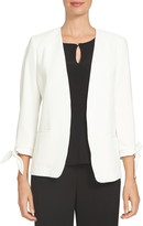 Thumbnail for your product : CeCe Tie Sleeve Open Front Blazer
