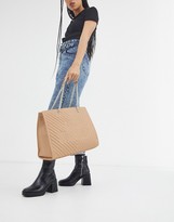 Thumbnail for your product : Love Moschino embossed tote bag in camel