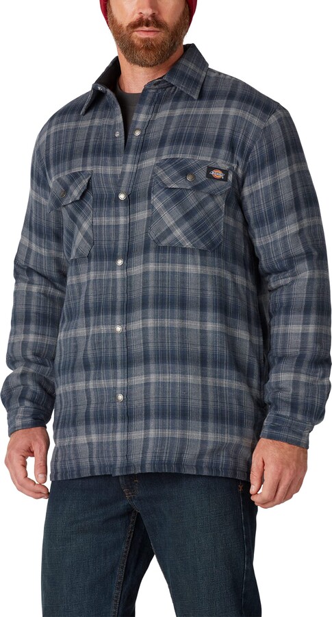 Dickies mens Sherpa Lined Flannel Shirt With Hydroshield Jacket - ShopStyle