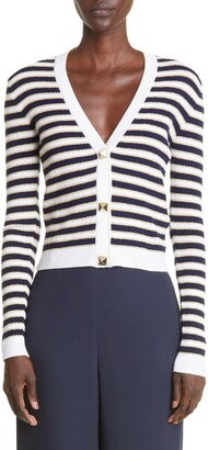 Navy Striped Cardigan | Shop The Largest Collection | ShopStyle