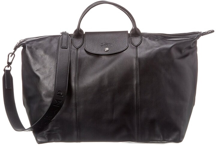 longchamp le pliage leather large