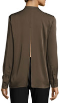 Thumbnail for your product : Vince Flyaway-Back Stretch-Silk Blouse