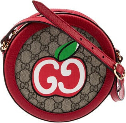 GUCCI OPHIDIA small Les Pommes Gg Supreme Shoulder Bag with apple