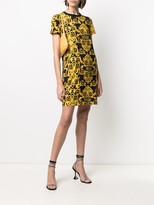 Thumbnail for your product : Versace Jeans Couture Logo Baroque-print shift dress