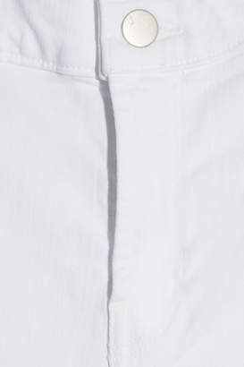 J Brand Maude Mid-rise Slim-leg Jeans - White