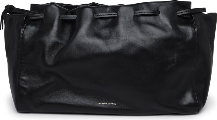 Mansur Gavriel Bloom Drawstring Leather Shoulder Bag