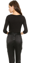 Thumbnail for your product : Lanston Boat Neck Crop Top