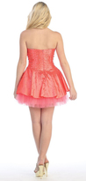 Thumbnail for your product : May Queen - Fancy Embroidered Sweetheart Taffeta A-line Short Dress MQ578