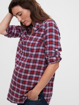 Gap Maternity Easy Plaid Shirt