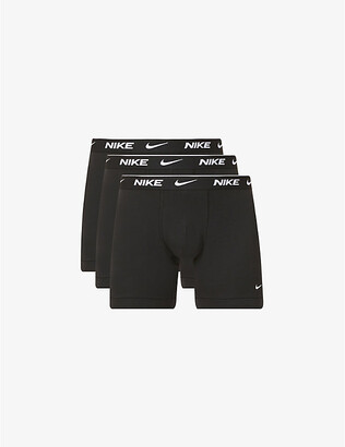 Nike Mens Print/grey/blue Pack of Three Everyday Stretch-cotton Jersey  Boxers - ShopStyle